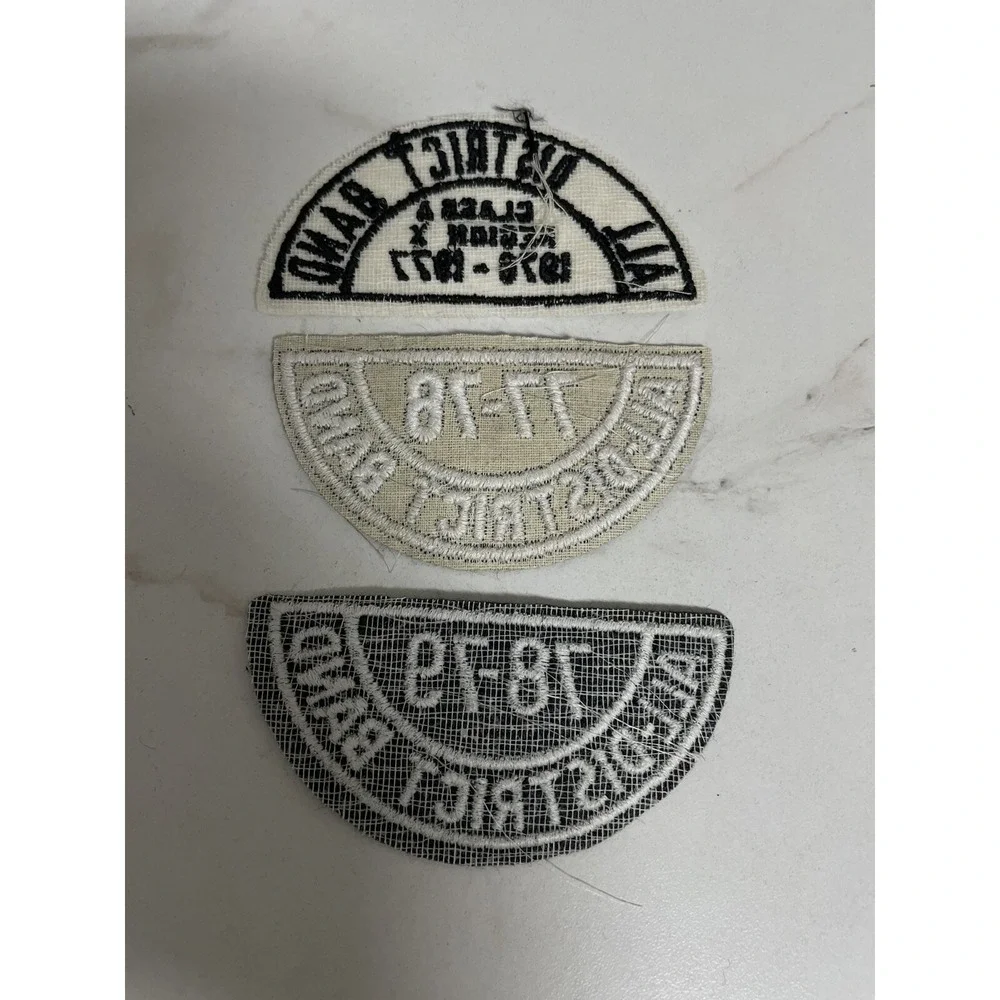 Set‎ of 3 1970s All District Band Letter Jacket  Embroidered Patch Badge
